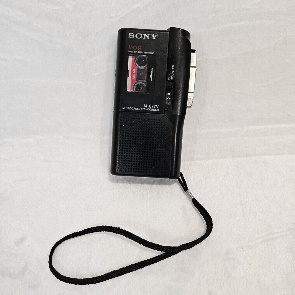 Sony VOR M-667 V Handheld Micro Cassette Voice Recorder Tape Turns On Parts Only